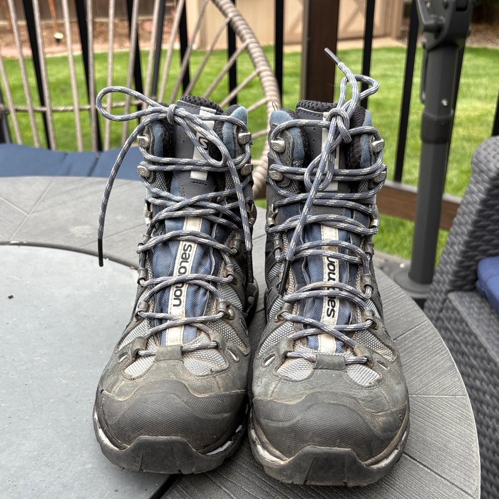 Salomon Black and Gray Hiking Boots